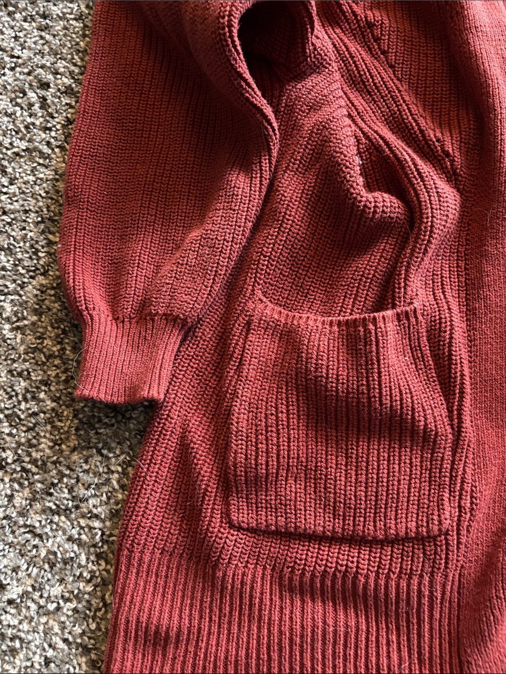 Universal Thread Rust Open-Front Knit Cardigan - Picture 3 of 3